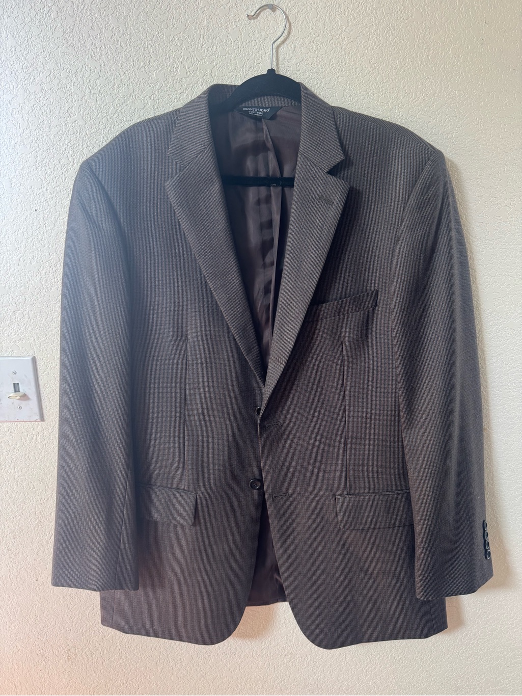 Pronto Uomo Couture Brown Two-Button Sport Coat 42l
